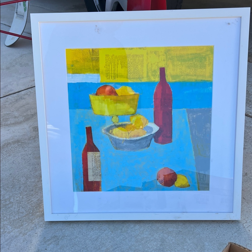 Vibrant Still Life Art Print with Frame